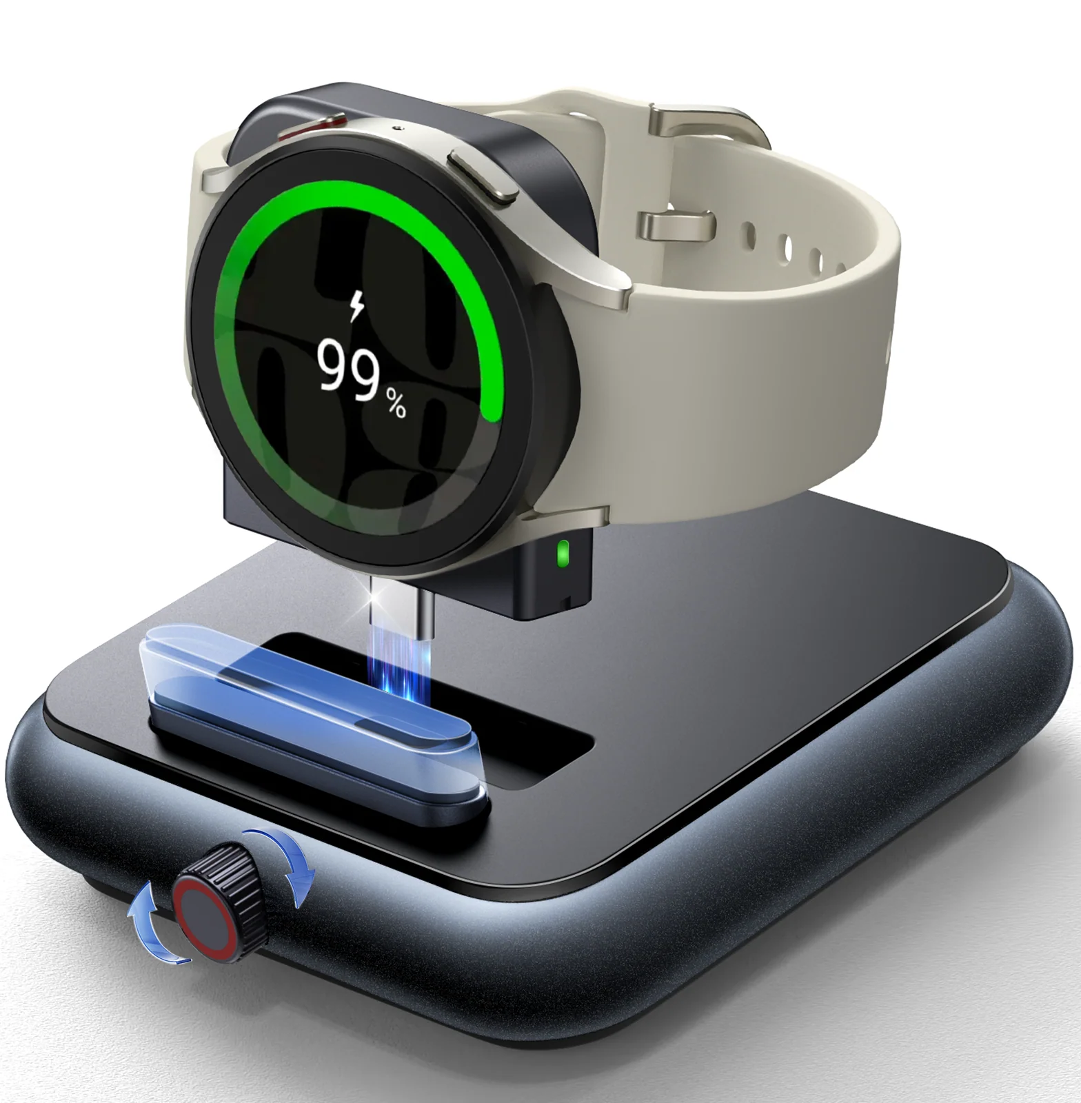 Wireless Charger Dock For Samsung Galaxy Watch With Type C Cable Black“ Premium Quality, Stylish & Durable Protective Case